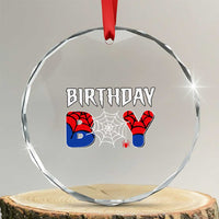Spider Birthday Boy Crystal Glass Ornament Bday Spiders Party - Wonder Print Shop