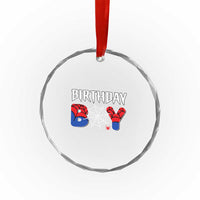 Spider Birthday Boy Crystal Glass Ornament Bday Spiders Party TS02