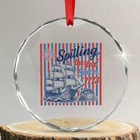 Spilling The Tea Since 1773 Crystal Glass Ornament Boston Tea Party USA History Humor
