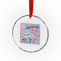 Spilling The Tea Since 1773 Crystal Glass Ornament Boston Tea Party USA History Humor