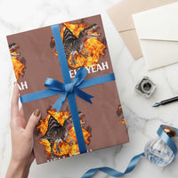 Spinosaurus Racha Explosion Hell Yeah Wrapping Paper Roll Dinosaur Shrieks Meme Funny Prehistoric Fire Blast - Wonder Print Shop