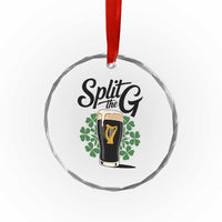 Split the G Funny Irish Drinking Crystal Glass Ornament St. Patrick’s Day Stout Beer Lovers Pub Crawls