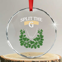 Split the G Funny Irish Stout Beer Drinking Game Crystal Glass Ornament St. Patrick’s Day Shamrocks Pub Crawl Crew