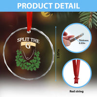 Split the G Funny Irish Stout Beer Drinking Game Crystal Glass Ornament St. Patrick’s Day Shamrocks Pub Crawl Crew