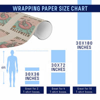 Spooky Summer Skeleton Wrapping Paper Roll Just Waiting For Halloween Summer Pool Party - Wonder Print Shop