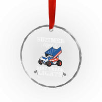 Sprint Car Racing Crystal Glass Ornament Summer Nights And Dirt Track Lights - Wonder Print Shop