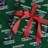 Sprint Car Racing Wrapping Paper Roll Summer Nights And Dirt Track Lights - Wonder Print Shop