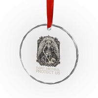 St Michael The Archangel Protect Us Crystal Glass Ornament Christian Faith Gift