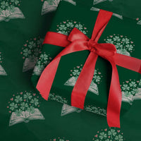 St Patricks Day Book Lover Wrapping Paper Roll Librarian Core Lucky Shamrocks - Wonder Print Shop