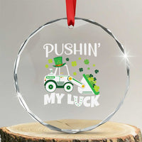 St Patricks Day Boys Truck Crystal Glass Ornament Pushing My Luck Tractor Toy Lover TS02