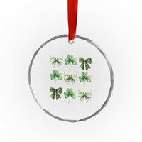 St Patricks Day Coquette Bow Crystal Glass Ornament Lucky Shamrock Aesthetic TS02