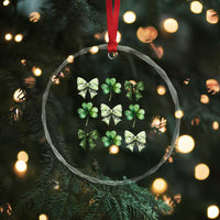 St Patricks Day Coquette Bow Crystal Glass Ornament Lucky Shamrock Aesthetic TS02