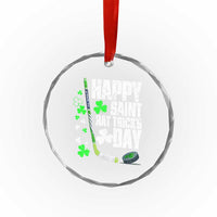 St. Patrick's Day Ice Hockey Crystal Glass Ornament Happy Saint Hat Trick's Lucky Shamrocks TS02