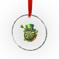 St Patricks Day Irish Darts Board Celebration Gift Crystal Glass Ornament
