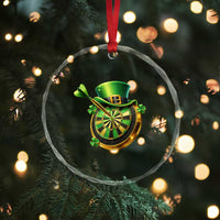 St Patricks Day Irish Darts Board Celebration Gift Crystal Glass Ornament