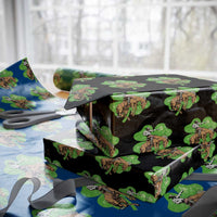 St Patrick's Day Lucky Cowboy Wrapping Paper Roll Retro Vintage Clover - Wonder Print Shop