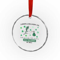 St Patrick's Day Lucky L&D Nurse Crystal Glass Ornament Labor And Delivery Shamrock TS02