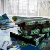 St Patricks Day Starry Night Leprechaun Shamrock Van Gogh Wrapping Paper Roll