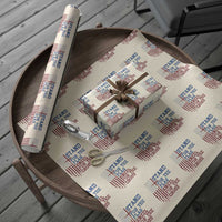 Stand For The Flag Kneel For The Cross Wrapping Paper Roll Cross US Flag American Patriotic Christian Faith 4th of July