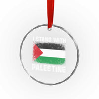 Stand With Palestine Crystal Glass Ornament Gaza Palestinian Flag TS10