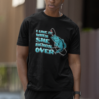 Funny Fishing T Shirt I Like It When She Bends Over But I Love It When She Tugs On My Worm And Swallows Funny Fisherman Fishing Gag Gift for Men Angler - Wonder Print Shop