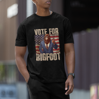 Vote For Bigfoot President Election Funny Sasquatch USA Flag T Shirt - Wonder Print Shop