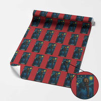 Starry Night Art Parody Wrapping Paper Roll Girl And Labrador Retriever Dog Mom Gift - Wonder Print Shop