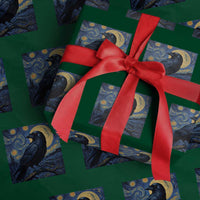 Starry Night Raven Moon Van Gogh Wrapping Paper Roll - Wonder Print Shop