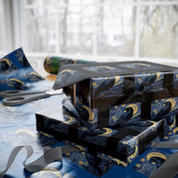 Starry Night Raven Moon Van Gogh Wrapping Paper Roll - Wonder Print Shop