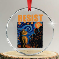 Starry Night Resist Frog Crystal Glass Ornament Resistance Protest Surreal Art Graphic - Wonder Print Shop