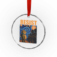 Starry Night Resist Frog Crystal Glass Ornament Resistance Protest Surreal Art Graphic TS02