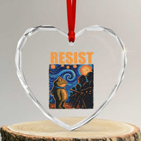 Starry Night Resist Frog Heart Crystal Glass Ornament Resistance Protest Surreal Art Graphic - Wonder Print Shop