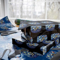 Starry Night Space Bookworm Wrapping Paper Roll Funny Astronaut Reader Gift