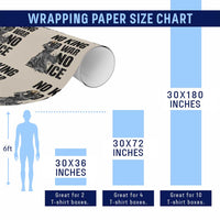 Statue Of Liberty Freedom Protest Wrapping Paper Roll No Kings No Wars No Ice