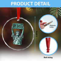 Statue of Liberty Resist Crystal Glass Ornament Retro TS02