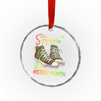 Stepping Into Black History Month Crystal Glass Ornament Sneakers - Wonder Print Shop