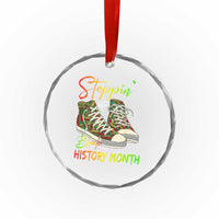Stepping Into Black History Month Crystal Glass Ornament Sneakers TS02