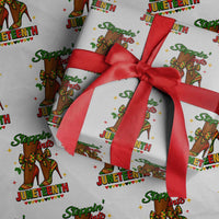 Stepping Into Juneteenth Wrapping Paper Roll Afro Diva High with African Pride - Wonder Print Shop