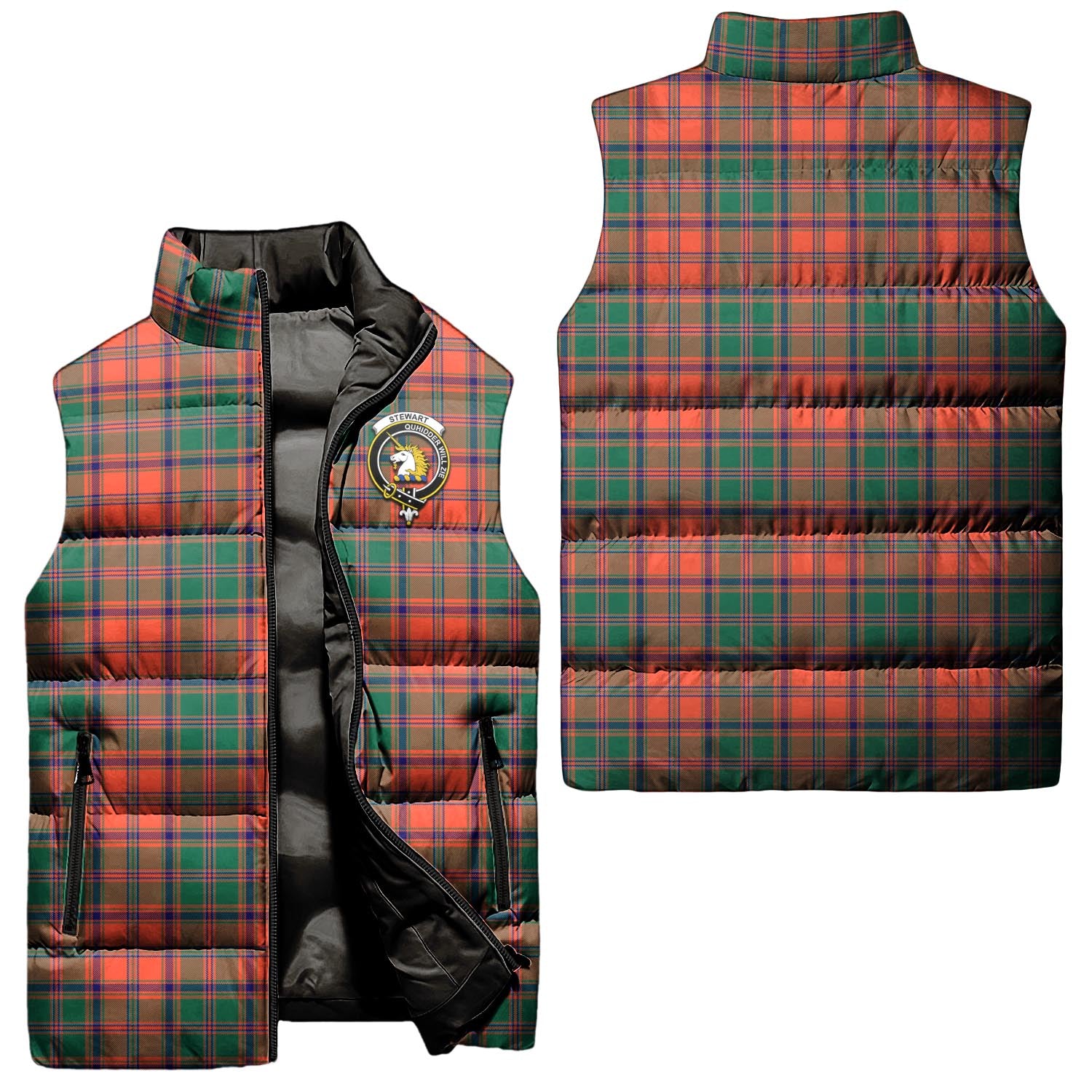 stewart-of-appin-ancient-clan-puffer-vest-family-crest-plaid-sleeveless-down-jacket