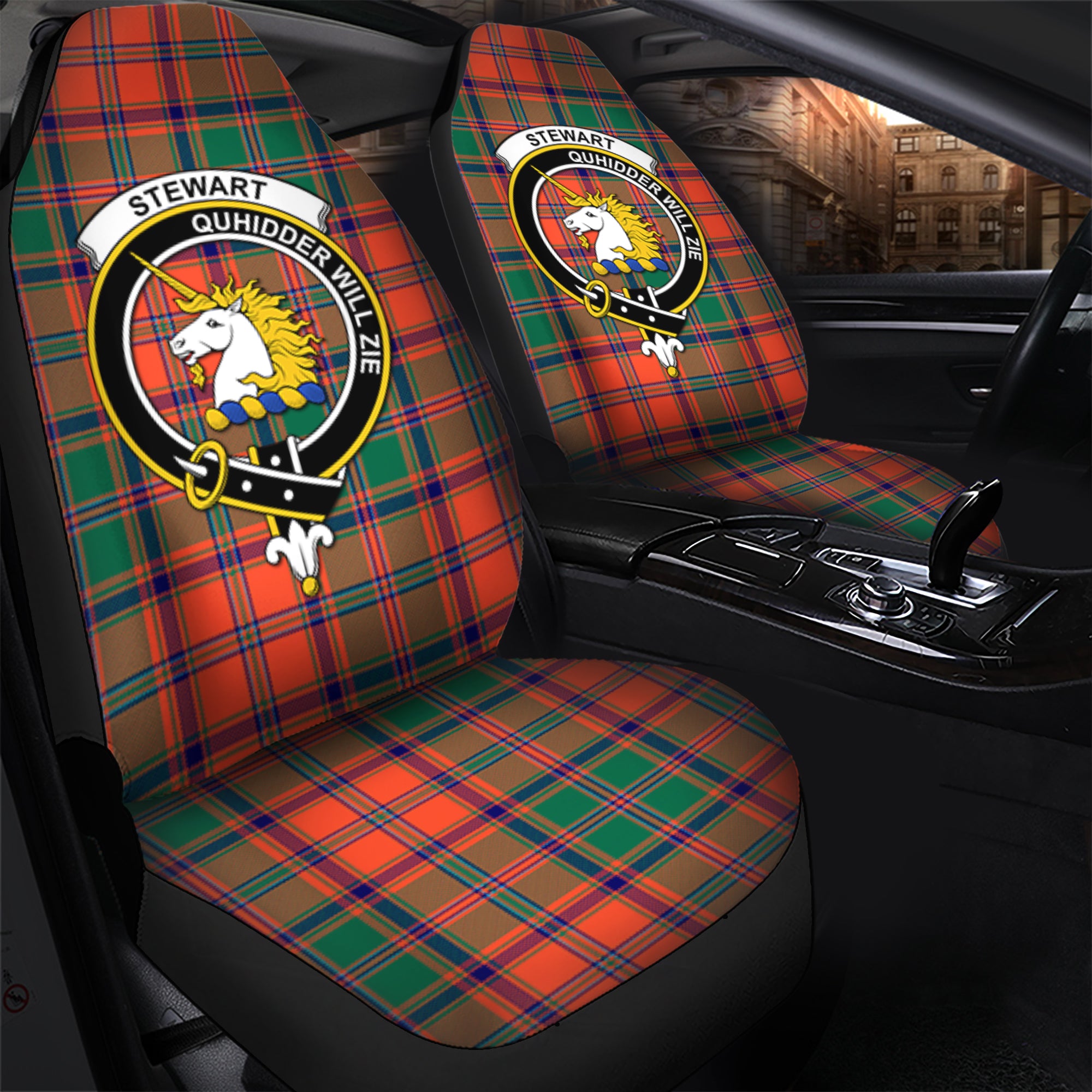 Stewart of Appin Ancient Clan Tartan Car Seat Cover, Family Crest Tartan Seat Cover TS23