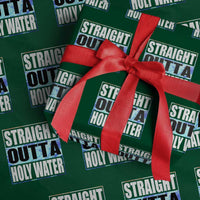 Straight Outta Holy Water Wrapping Paper Roll Baptismal Baptism Christening