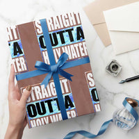 Straight Outta Holy Water Wrapping Paper Roll Baptismal Baptism Christening