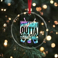 Straight Outta The Penalty Box Crystal Glass Ornament Iridescent Effect Hockey Player Gift - Wonder Print Shop