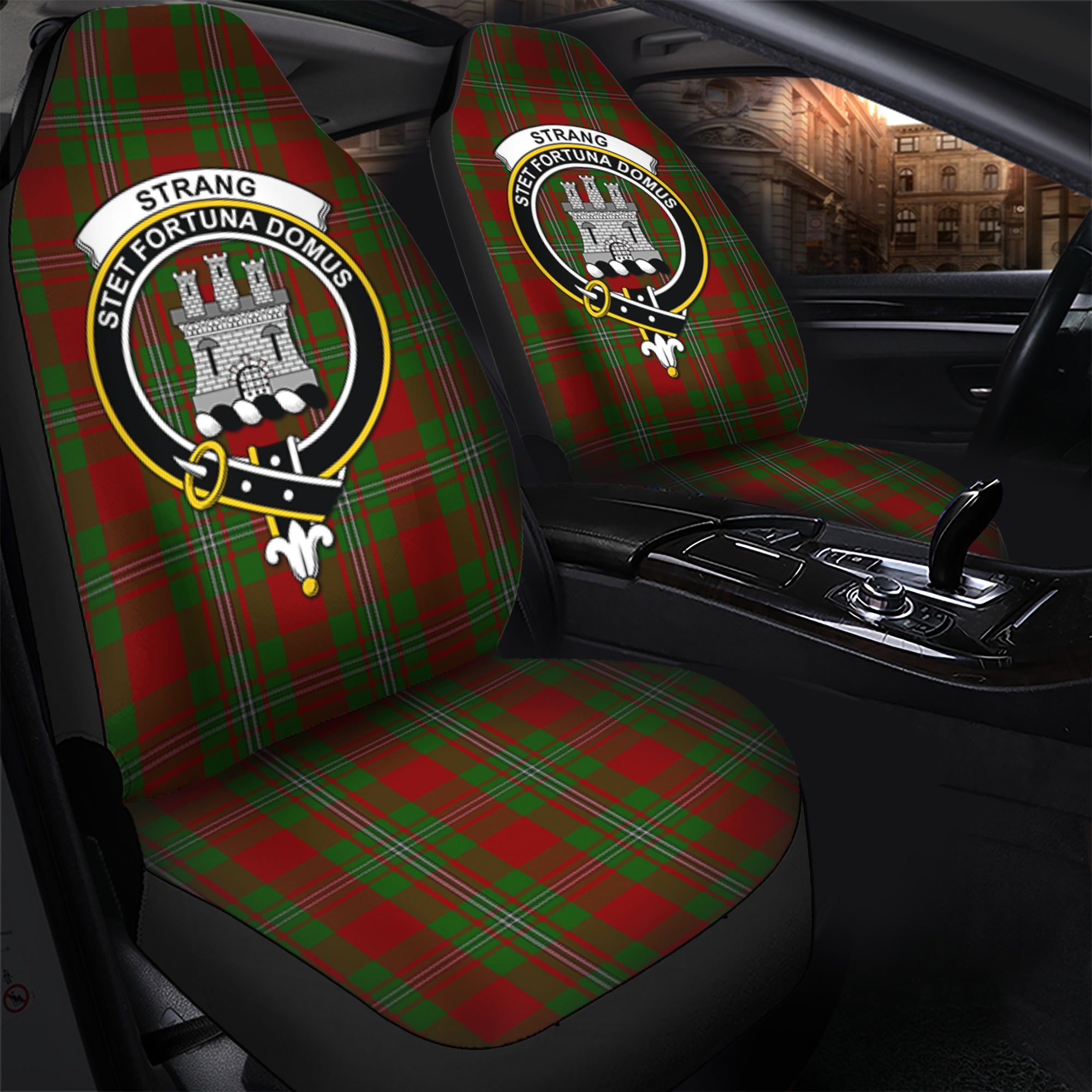 Strange Clan Tartan Car Seat Cover, Family Crest Tartan Seat Cover TS23