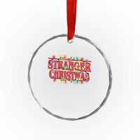 Stranger Christmas Crystal Glass Ornament Funny Xmas Alphabet Neon Lights Movie - Wonder Print Shop