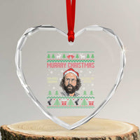 Stranger Christmas Heart Crystal Glass Ornament Funny Murray Hawkins - Wonder Print Shop