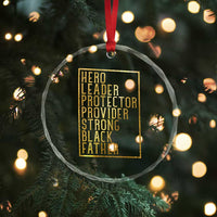 Strong Black Father Crystal Glass Ornament Hero Leader Provider Protector Gift