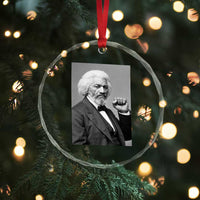 Strong Black History Leader Crystal Glass Ornament Frederick Douglass Empowerment - Wonder Print Shop