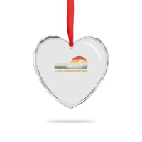Stupid Canadian Wolf Bird Heart Crystal Glass Ornament Retro LGBT Hockey Fan - Wonder Print Shop