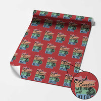 Stupid Canadian Wolf Bird Says Ice Out Wrapping Paper Roll Funny Activist Loon Minnesota Rebel Rainbow